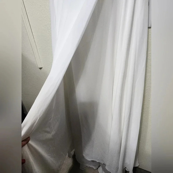 Lulu's Romantic Inspiration White Sleeveless Faux-Wrap Maxi Dress XL Wedding - Picture 9 of 12